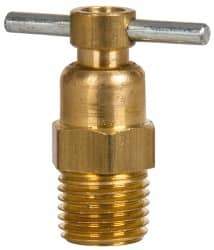 Eaton - Steel Internal Seat Drain Cock & Shutoff Valve - 1/4 Thread, 150 Max psi - Americas Industrial Supply