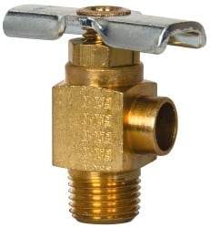 Eaton - Steel Angle Bib Drain Drain Cock & Shutoff Valve - 1/8 Thread, 150 Max psi - Americas Industrial Supply