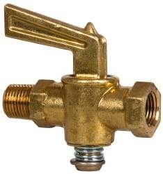 Eaton - Steel Pipe Fitting Drain Cock & Shutoff Valve - 1/8 Thread, 30 Max psi - Americas Industrial Supply