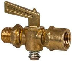 Eaton - Steel Pipe Fitting Drain Cock & Shutoff Valve - 1/4 Thread, 30 Max psi - Americas Industrial Supply