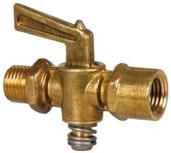 Eaton - Steel Shutoff Drain Cock & Shutoff Valve - 1/4 Thread, 30 Max psi - Americas Industrial Supply