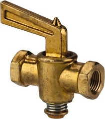 Eaton - Steel Female Pipe Drain Cock & Shutoff Valve - 1/8 Thread, 30 Max psi - Americas Industrial Supply