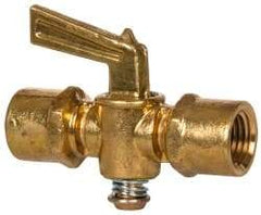 Eaton - Steel Female Pipe Drain Cock & Shutoff Valve - 1/4 Thread, 30 Max psi - Americas Industrial Supply