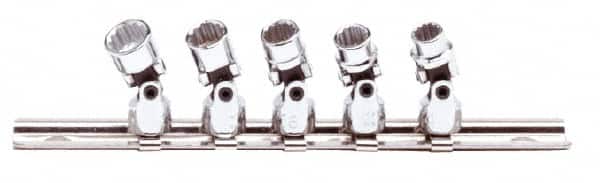 Proto - 5 Piece 1/4" Drive Standard Socket Set - 12 Points, 1/4 to 1/2", Inch Measurement Standard - Americas Industrial Supply