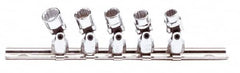 Proto - 5 Piece 1/4" Drive Standard Socket Set - 12 Points, 1/4 to 1/2", Inch Measurement Standard - Americas Industrial Supply