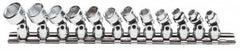Proto - 12 Piece 1/4" Drive Standard Socket Set - 6 Points, 5 to 15mm, Metric Measurement Standard - Americas Industrial Supply