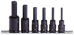 Proto - 6 Piece 1/2" Drive Metric Impact Hex Bit Socket Set - 6 to 17mm Hex - Americas Industrial Supply
