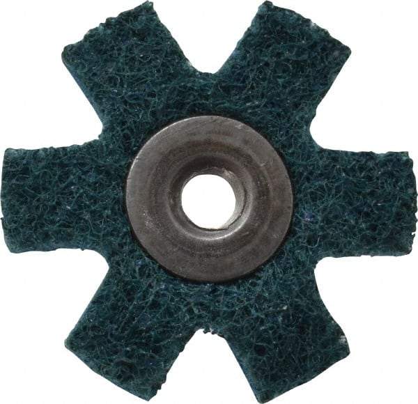 3M - 1-1/2" Diam Nonwoven Sanding Star - Very Fine Grade, Eyelet, 24,000 RPM - Americas Industrial Supply
