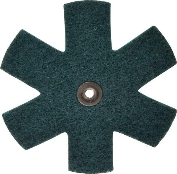 3M - 4-1/2" Diam Nonwoven Sanding Star - Very Fine Grade, Eyelet, 18,000 RPM - Americas Industrial Supply