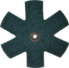 3M - 4-1/2" Diam Nonwoven Sanding Star - Very Fine Grade, Eyelet, 18,000 RPM - Americas Industrial Supply