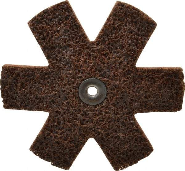 3M - 4" Diam Nonwoven Sanding Star - Coarse Grade, Eyelet, 18,000 RPM - Americas Industrial Supply