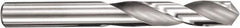 SGS - 12.5mm 145° Spiral Flute Solid Carbide Screw Machine Drill Bit - Bright Finish, Right Hand Cut, 51mm Flute Length, 102mm OAL, Four Facet Point, Straight Shank - Americas Industrial Supply