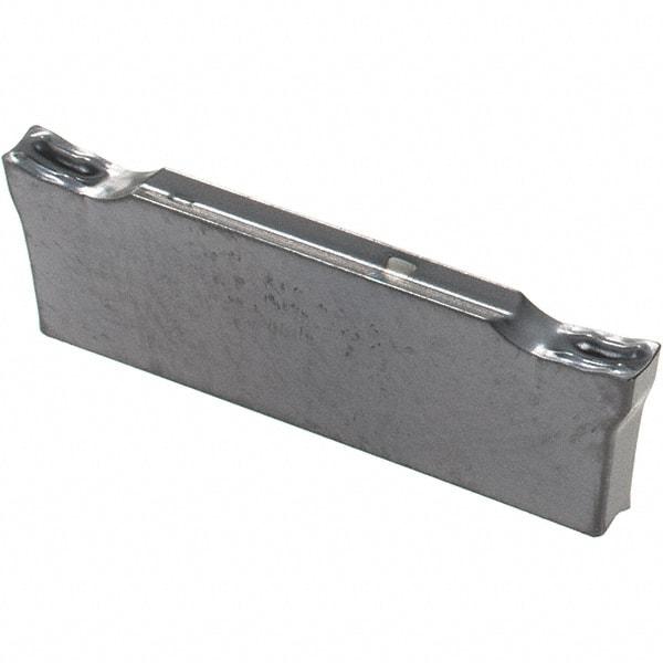 Iscar - DGR2002 IC908 Grade, 0.0787" Cutting Width, Carbide Cutoff Insert - 6° Right Hand Lead Angle, 0.0079" Cnr Rad, TiAlN Coated, Double End - Americas Industrial Supply
