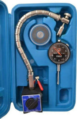 Fowler - 0.001" Graduation, 0-100 Dial Reading, Dial Indicator & Base Kit - 2-1/2" Base Length x 2" Base Width x 2-3/16" Base Height, 2-1/4" Dial Diam - Americas Industrial Supply