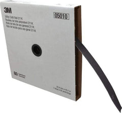 3M - 1" x 50 Yd 80 Grit Aluminum Oxide Cloth Roll - Medium Grade, J Weighted Backing - Americas Industrial Supply
