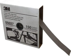 3M - 1-1/2" x 50 Yd 150 Grit Aluminum Oxide Cloth Roll - Very Fine Grade, J Weighted Backing - Americas Industrial Supply