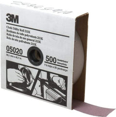 3M - 1-1/2" x 50 Yd 500 Grit Aluminum Oxide Cloth Roll - Super Fine Grade, J Weighted Backing - Americas Industrial Supply