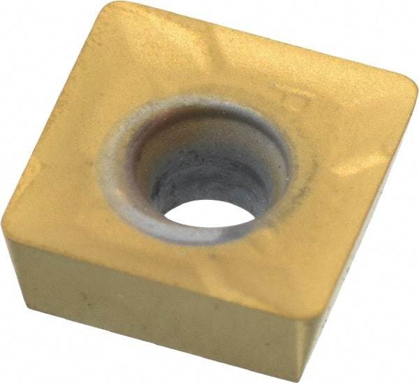 Kennametal - SPCT3125 LD2 Grade KC725M Carbide Milling Insert - TiN/TiCN/TiN Finish, 0.1563" Thick, 10mm Inscribed Circle, 0.8mm Corner Radius - Americas Industrial Supply