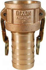 Dixon Valve & Coupling - 2-1/2" Brass Cam & Groove Suction & Discharge Hose Female Coupler Hose Shank - Part C, 150 Max psi - Americas Industrial Supply