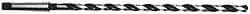 Interstate - 23/64", 1MT 118° Point High Speed Steel Taper Shank Drill Bit - Oxide Finish, 12" Flute Length, 18" OAL, Spiral Flute, Series 502 - Americas Industrial Supply