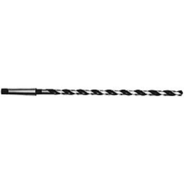 Interstate - 7/16", 1MT 118° Point High Speed Steel Taper Shank Drill Bit - Americas Industrial Supply