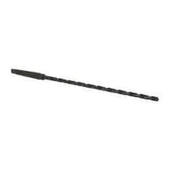 Interstate - 9/32", 1MT 118° Point High Speed Steel Taper Shank Drill Bit - Oxide Finish, 8" Flute Length, 12" OAL, Spiral Flute, Series 502 - Americas Industrial Supply