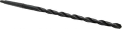 Interstate - 29/64", 1MT 118° Point High Speed Steel Taper Shank Drill Bit - Oxide Finish, 8" Flute Length, 12" OAL, Spiral Flute - Americas Industrial Supply
