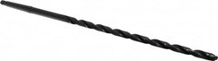Interstate - 7/16", 1MT 118° Point High Speed Steel Taper Shank Drill Bit - Oxide Finish, 10" Flute Length, 15" OAL, Spiral Flute - Americas Industrial Supply
