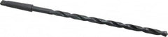 Interstate - 1/2", 2MT 118° Point High Speed Steel Taper Shank Drill Bit - Oxide Finish, 10" Flute Length, 15" OAL, Spiral Flute, Series 502 - Americas Industrial Supply