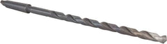 Interstate - 17/32", 2MT 118° Point High Speed Steel Taper Shank Drill Bit - Oxide Finish, 10" Flute Length, 15" OAL, Spiral Flute, Series 502 - Americas Industrial Supply