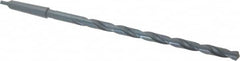 Interstate - 37/64", 2MT 118° Point High Speed Steel Taper Shank Drill Bit - Oxide Finish, 10" Flute Length, 15" OAL, Spiral Flute - Americas Industrial Supply