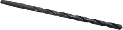 Interstate - 41/64", 2MT 118° Point High Speed Steel Taper Shank Drill Bit - Oxide Finish, 10" Flute Length, 15" OAL, Spiral Flute, Series 502 - Americas Industrial Supply