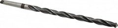 Interstate - 23/32", 2MT 118° Point High Speed Steel Taper Shank Drill Bit - Oxide Finish, 10" Flute Length, 15" OAL, Spiral Flute - Americas Industrial Supply