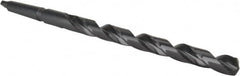 Interstate - 25/32", 2MT 118° Point High Speed Steel Taper Shank Drill Bit - Oxide Finish, 10" Flute Length, 15" OAL, Spiral Flute, Series 502 - Americas Industrial Supply