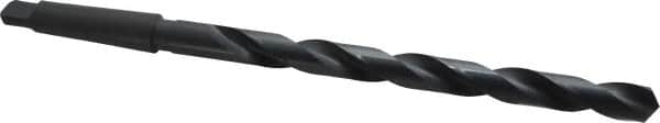 Interstate - 13/16", 3MT 118° Point High Speed Steel Taper Shank Drill Bit - Oxide Finish, 10" Flute Length, 15" OAL, Spiral Flute, Series 502 - Americas Industrial Supply