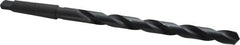 Interstate - 13/16", 3MT 118° Point High Speed Steel Taper Shank Drill Bit - Oxide Finish, 10" Flute Length, 15" OAL, Spiral Flute, Series 502 - Americas Industrial Supply