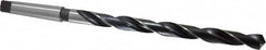 Interstate - 27/32", 3MT 118° Point High Speed Steel Taper Shank Drill Bit - Oxide Finish, 10" Flute Length, 15" OAL, Spiral Flute, Series 502 - Americas Industrial Supply