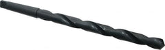 Interstate - 59/64", 3MT 118° Point High Speed Steel Taper Shank Drill Bit - Oxide Finish, 10" Flute Length, 15" OAL, Spiral Flute, Series 502 - Americas Industrial Supply