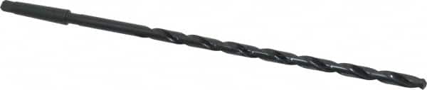 Interstate - 17/32", 2MT 118° Point High Speed Steel Taper Shank Drill Bit - Oxide Finish, 12" Flute Length, 18" OAL, Spiral Flute - Americas Industrial Supply