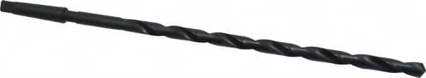 Interstate - 9/16", 2MT 118° Point High Speed Steel Taper Shank Drill Bit - Oxide Finish, 12" Flute Length, 18" OAL, Spiral Flute, Series 502 - Americas Industrial Supply