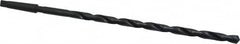 Interstate - 9/16", 2MT 118° Point High Speed Steel Taper Shank Drill Bit - Oxide Finish, 12" Flute Length, 18" OAL, Spiral Flute, Series 502 - Americas Industrial Supply