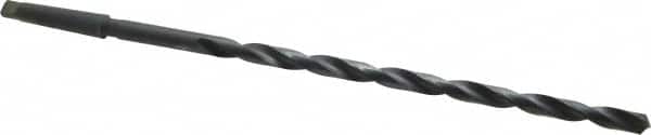 Interstate - 37/64", 2MT 118° Point High Speed Steel Taper Shank Drill Bit - Oxide Finish, 12" Flute Length, 18" OAL, Spiral Flute - Americas Industrial Supply