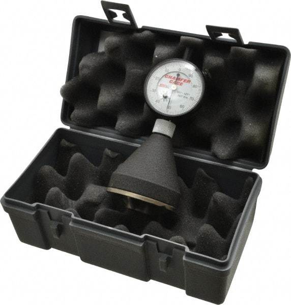 SPI - 1 to 2", 90 to 127° Included Angle, Internal Chamfer Gage - White Hardened Tool Steel (Plunger), 3 Blade & Conical Plunger, 0.002" Accuracy, 0.001" Graduation - Americas Industrial Supply