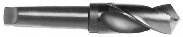 Interstate - 3", 5MT 118° Point High Speed Steel Taper Shank Drill Bit - Oxide Finish, 5" Flute Length, 12" OAL, Spiral Flute - Americas Industrial Supply
