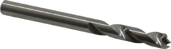 M.A. Ford - 3/16" Spiral Flute Solid Carbide Screw Machine Drill Bit - Bright Finish, Right Hand Cut, 15/16" Flute Length, 2-3/16" OAL, Standard Point, Straight Shank - Americas Industrial Supply