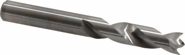 M.A. Ford - 11/32" Spiral Flute Solid Carbide Screw Machine Drill Bit - Bright Finish, Right Hand Cut, 1-9/16" Flute Length, 2-15/16" OAL, Standard Point, Straight Shank - Americas Industrial Supply