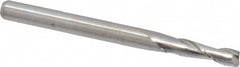 M.A. Ford - 7/64", 3/8" LOC, 1/8" Shank Diam, 1-1/2" OAL, 2 Flute, Solid Carbide Square End Mill - Single End, Uncoated, Spiral Flute, 30° Helix, Centercutting, Right Hand Cut, Right Hand Flute, Series 121 - Americas Industrial Supply