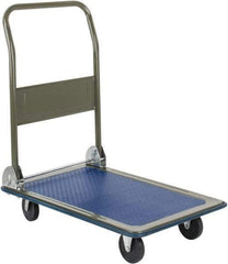 Value Collection - 300 Lb Capacity Steel Platform Truck - Steel Deck, 19" OAW, Rubber Casters - Americas Industrial Supply