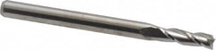 M.A. Ford - 7/64", 3/8" LOC, 1/8" Shank Diam, 1-1/2" OAL, 3 Flute, Solid Carbide Square End Mill - Single End, Uncoated, Spiral Flute, 30° Helix, Centercutting, Right Hand Cut, Right Hand Flute, Series 116 - Americas Industrial Supply