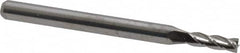 M.A. Ford - 3/32", 9/32" LOC, 1/8" Shank Diam, 1-1/2" OAL, 4 Flute, Solid Carbide Square End Mill - Single End, Uncoated, Spiral Flute, 30° Helix, Centercutting, Right Hand Cut, Right Hand Flute, Series 111 - Americas Industrial Supply